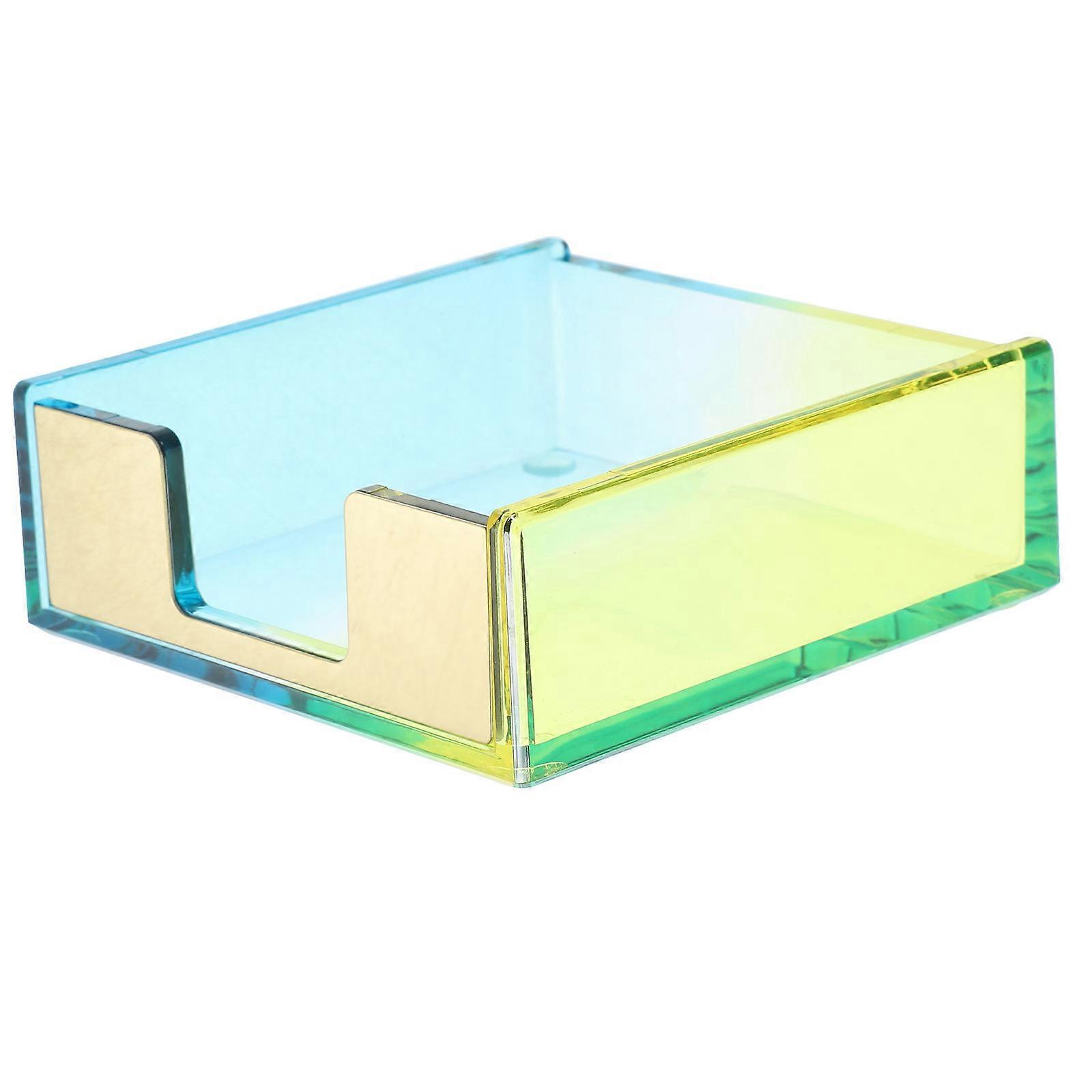 Desktop Paper Organizer Notepad Holder Acrylic Memo Organization Workplace Organization Rectangular 1Pcs