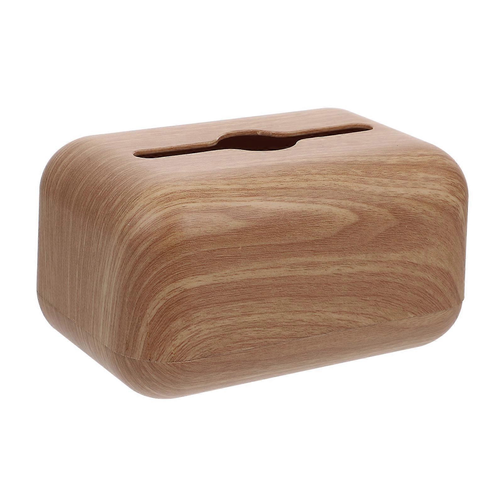 Wood Grain Simulation Tissue Holder Napkin Holder 1 Set Tissue Paper Storage Container