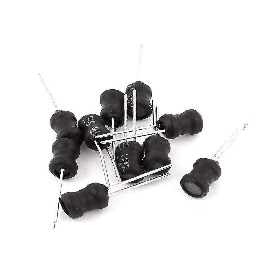10pcs 1mH 250mA 5x7mm 10% Tolerance Shielded Radial Lead Inductor Black