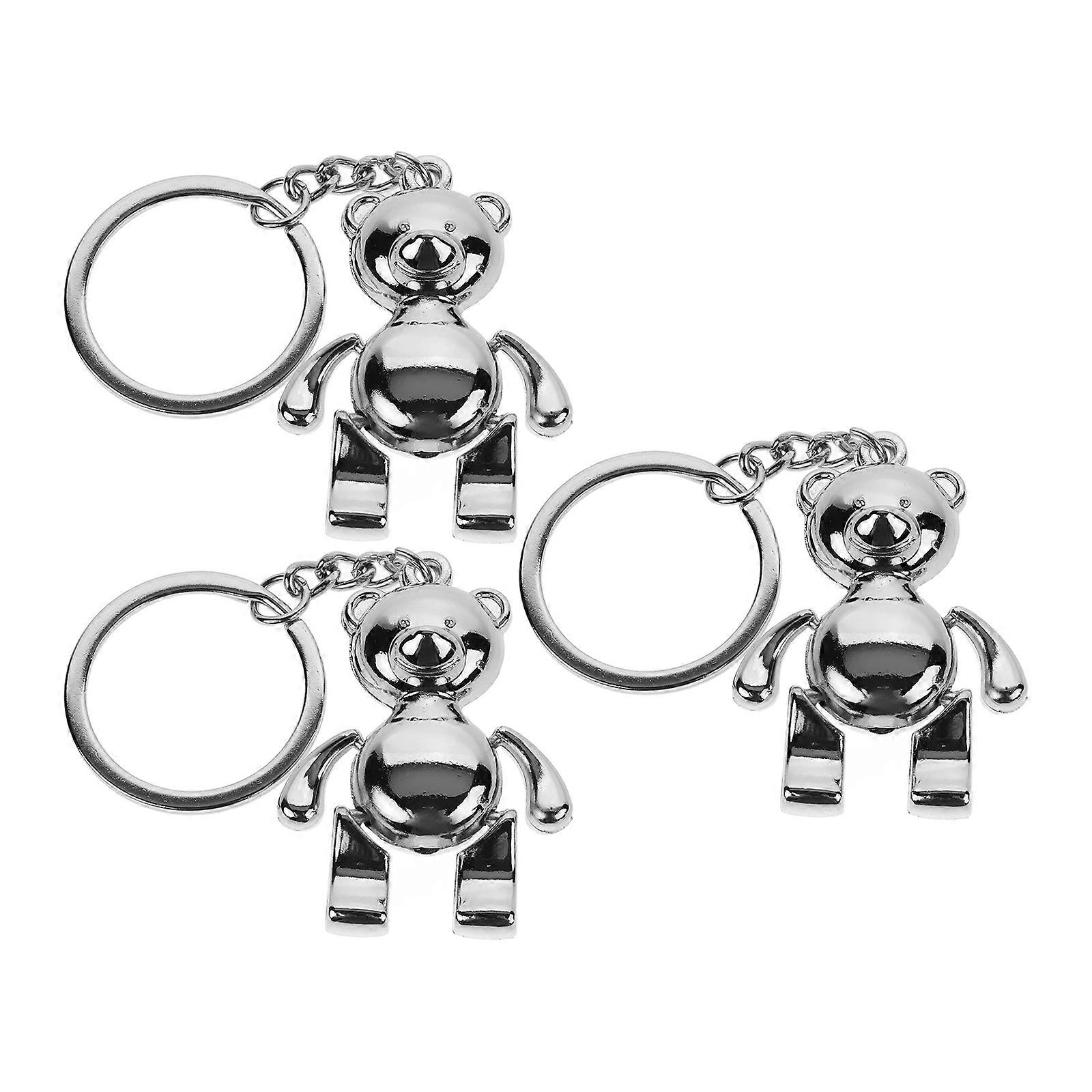 Here's a refined product description for your **3pcs Bear Shape Keychains Zinc Alloy Key Holders**:
 
**3PCS Bear Shape Keychains – Zinc Alloy Key
