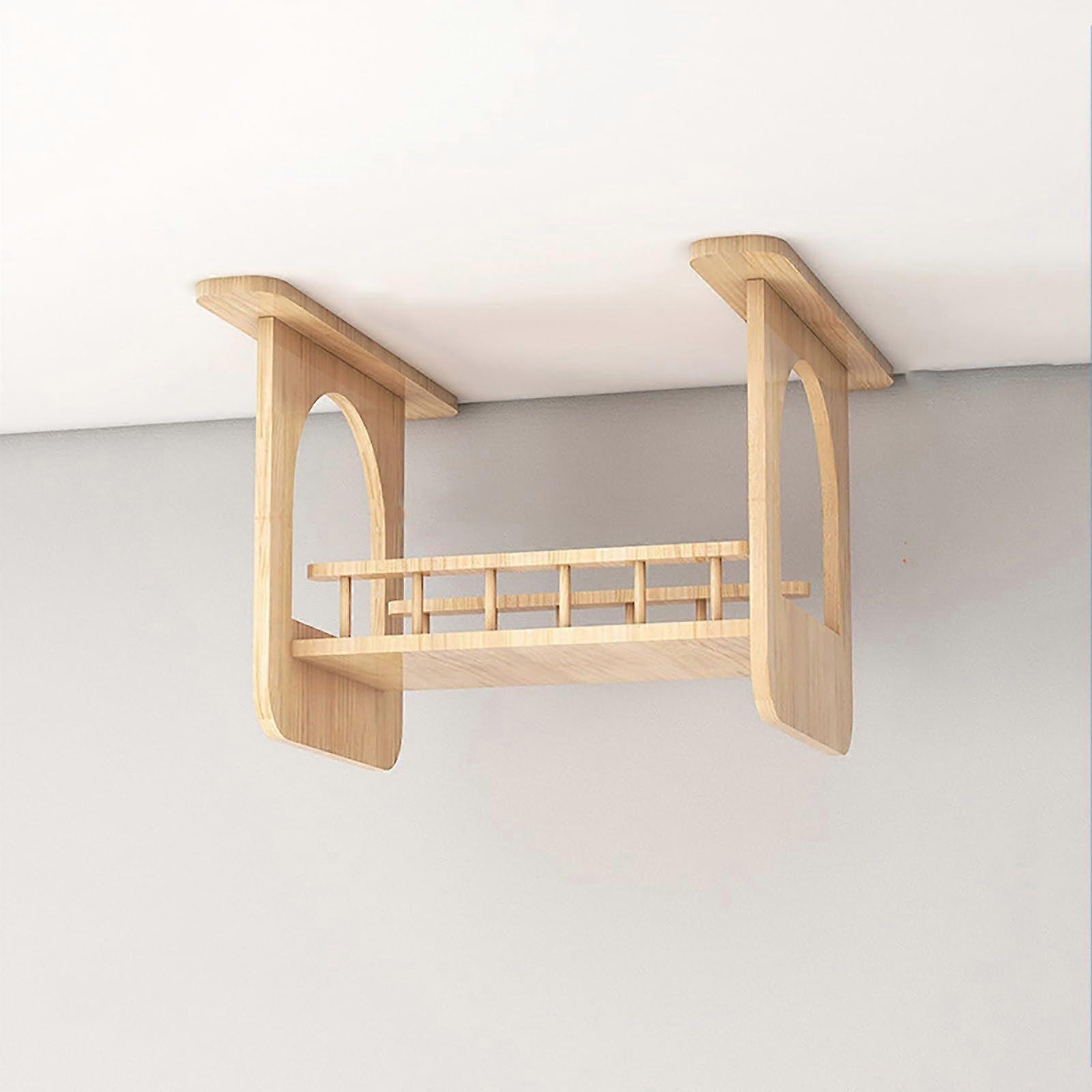 Cat Scratching Wall with Hanging Bridge, Glass Bridge, Shelves, 10 kg Capacity