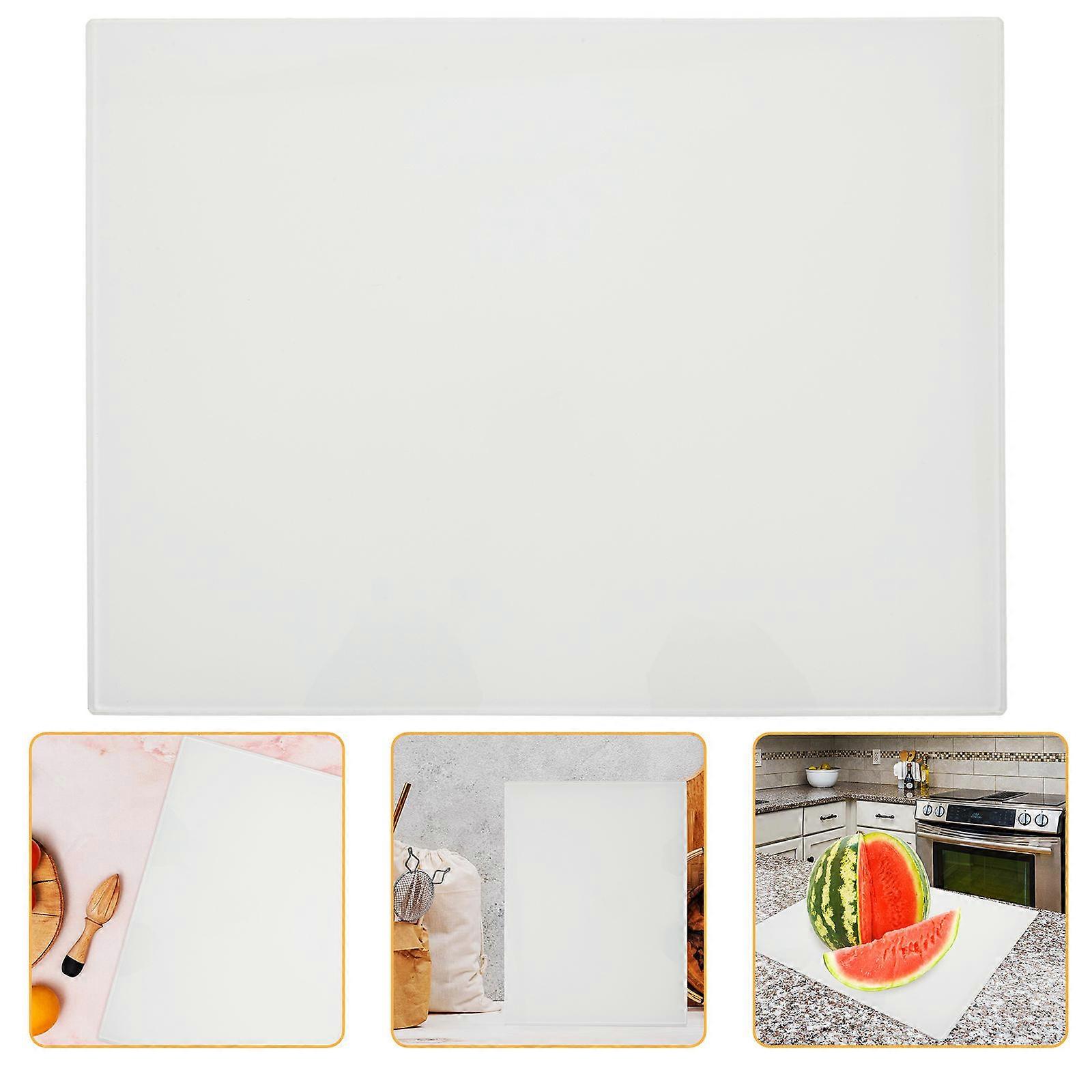 Glass Clean Board Tempered Glass Cooking Food Preparation Rectangular Simple Design 1Set