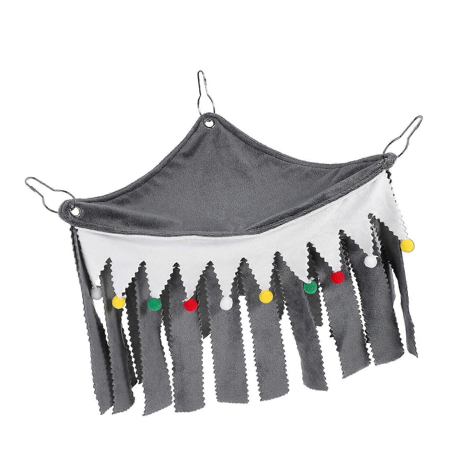 Small Animal Hideout Hammock for Hamsters and Guinea Pigs – Breathable Felt Corner House with Tassel Ventilation Gaps – Lightweight Durable Pet