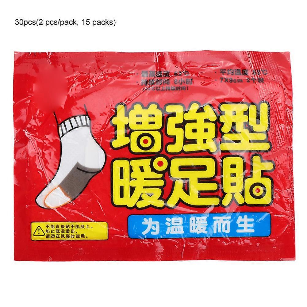 30pcs Foot Warmer Heating Patch Winter Outdoor Foot Care Warming Patch Pad