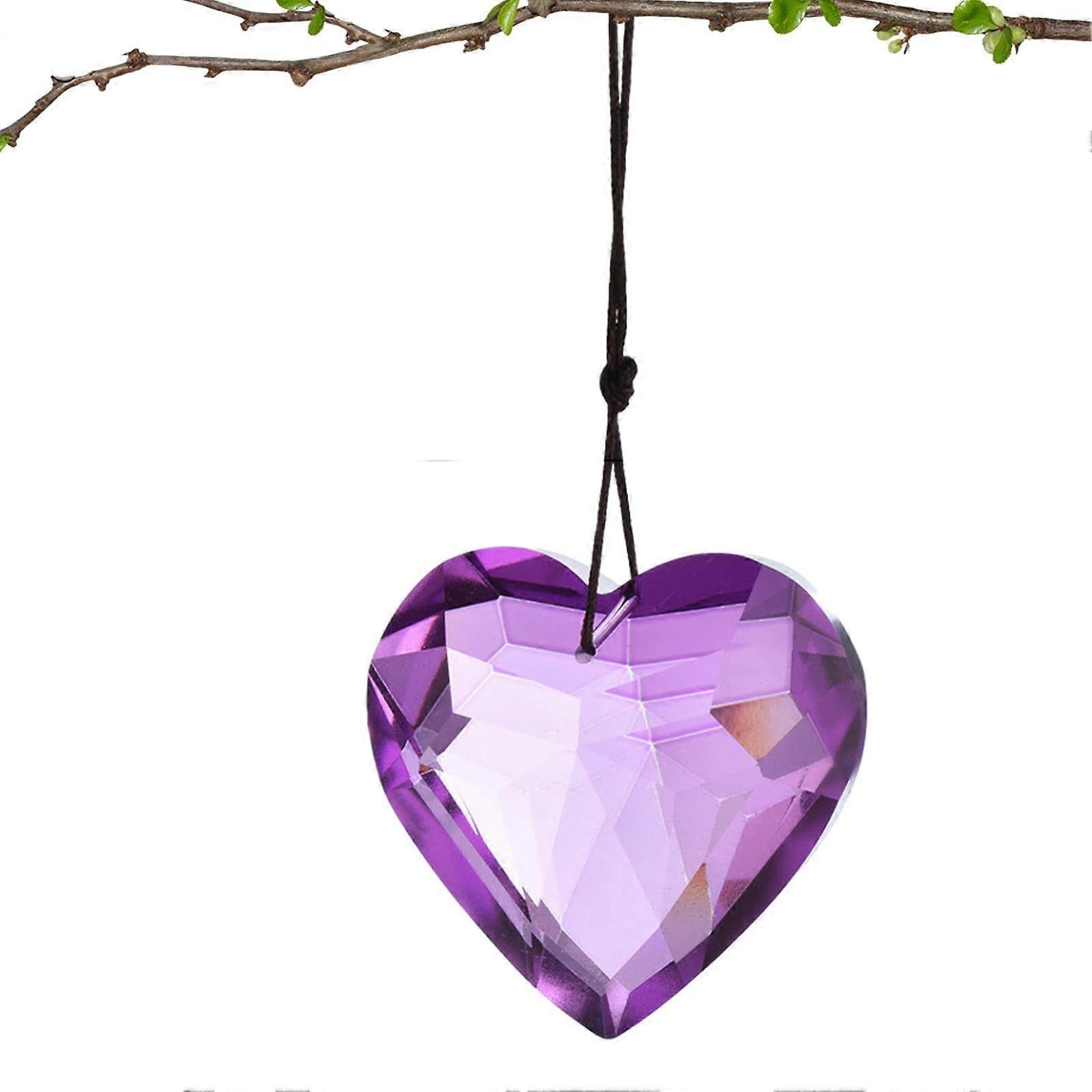 Sun Catcher Heart-Shaped K9 Prism Pendant 45mm with String | Rainbow Maker for Windows and Chandeliers