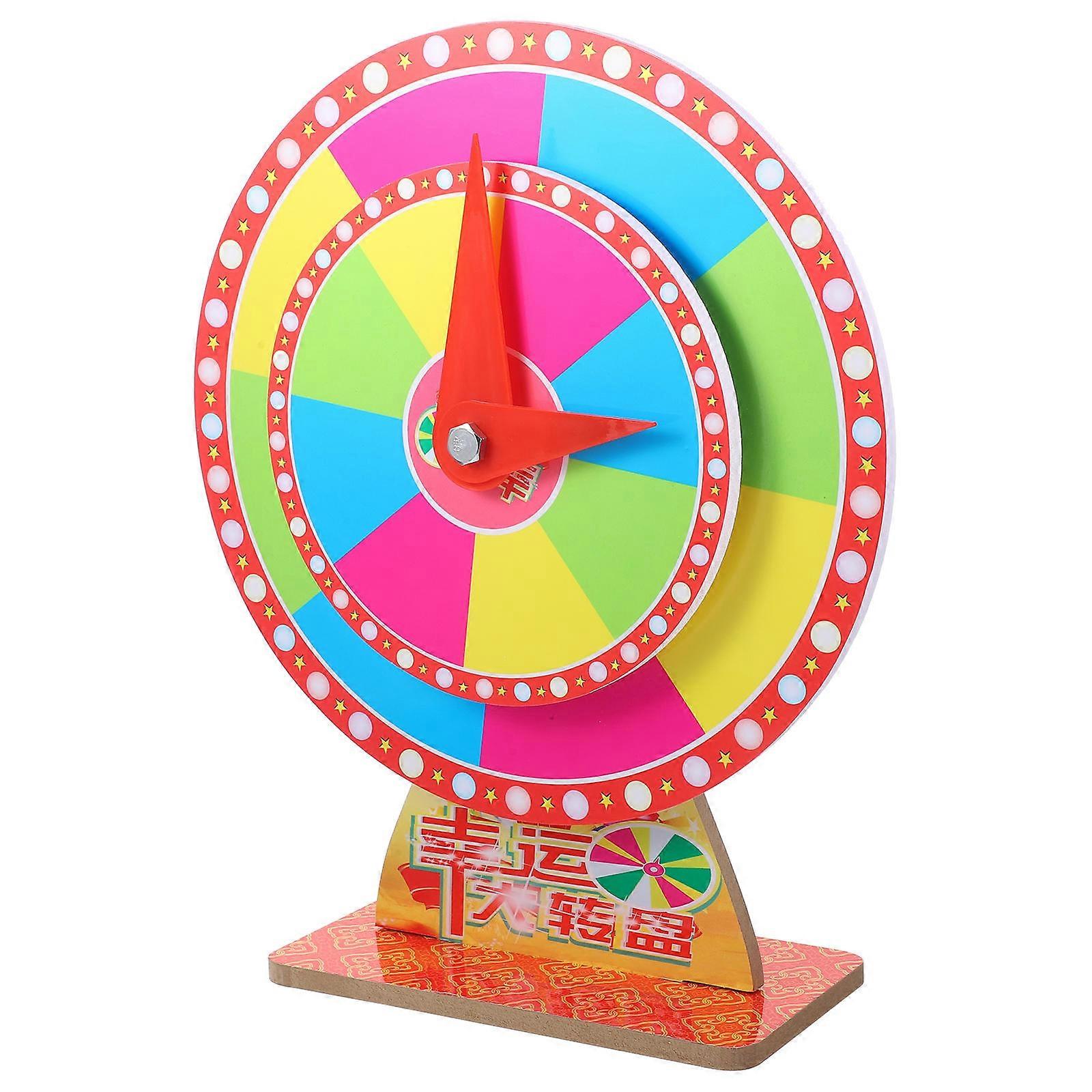 Double Layer Prize Wheel Stand for Parties, Fairs & Events – Interactive Game Decoration for Gatherings with Smooth Rotation