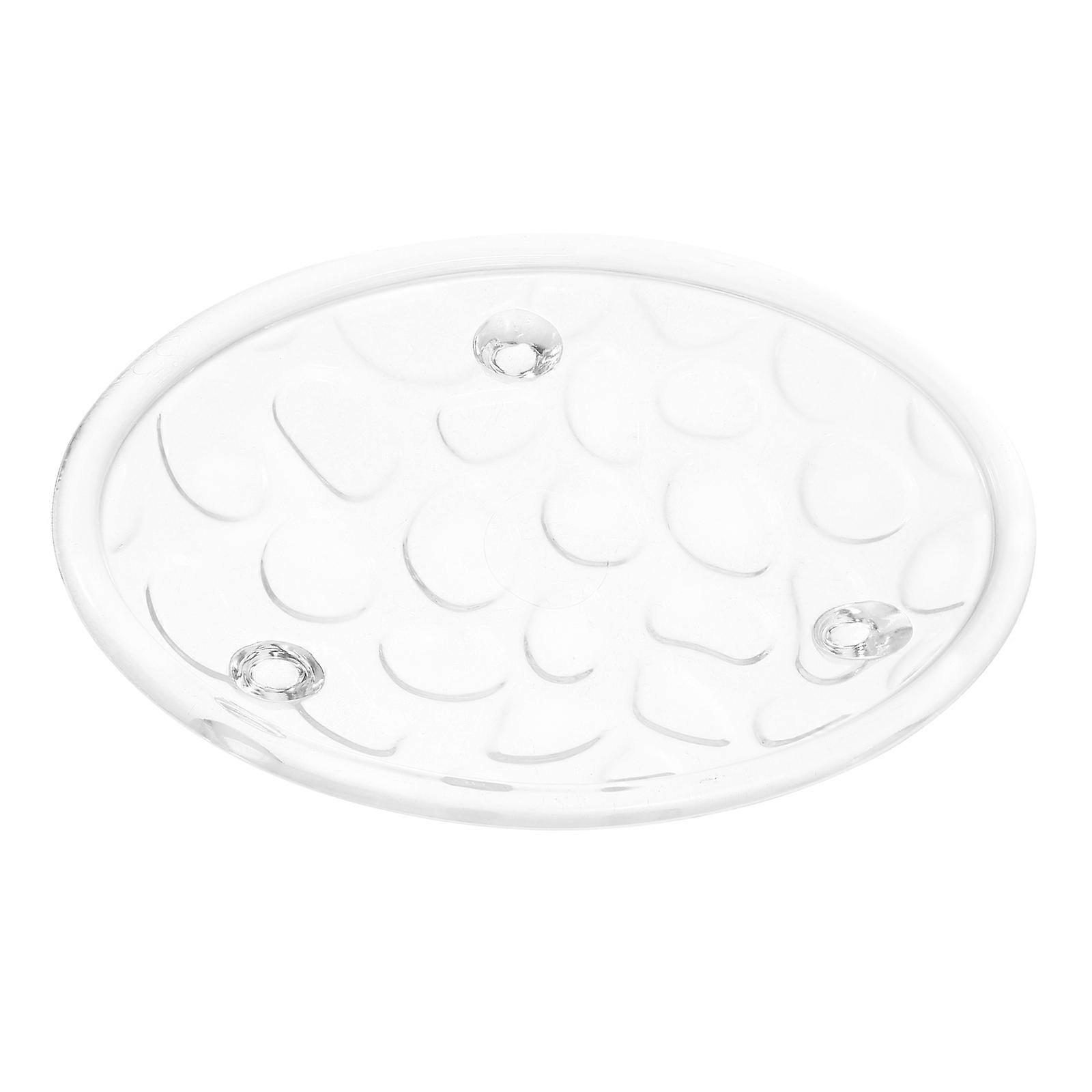 Clear Embossed Glass Soap Holder with Drainage – Transparent Bathroom Soap Dish for Shower, Kitchen & Home Use – Simple Design for Hotel and Household