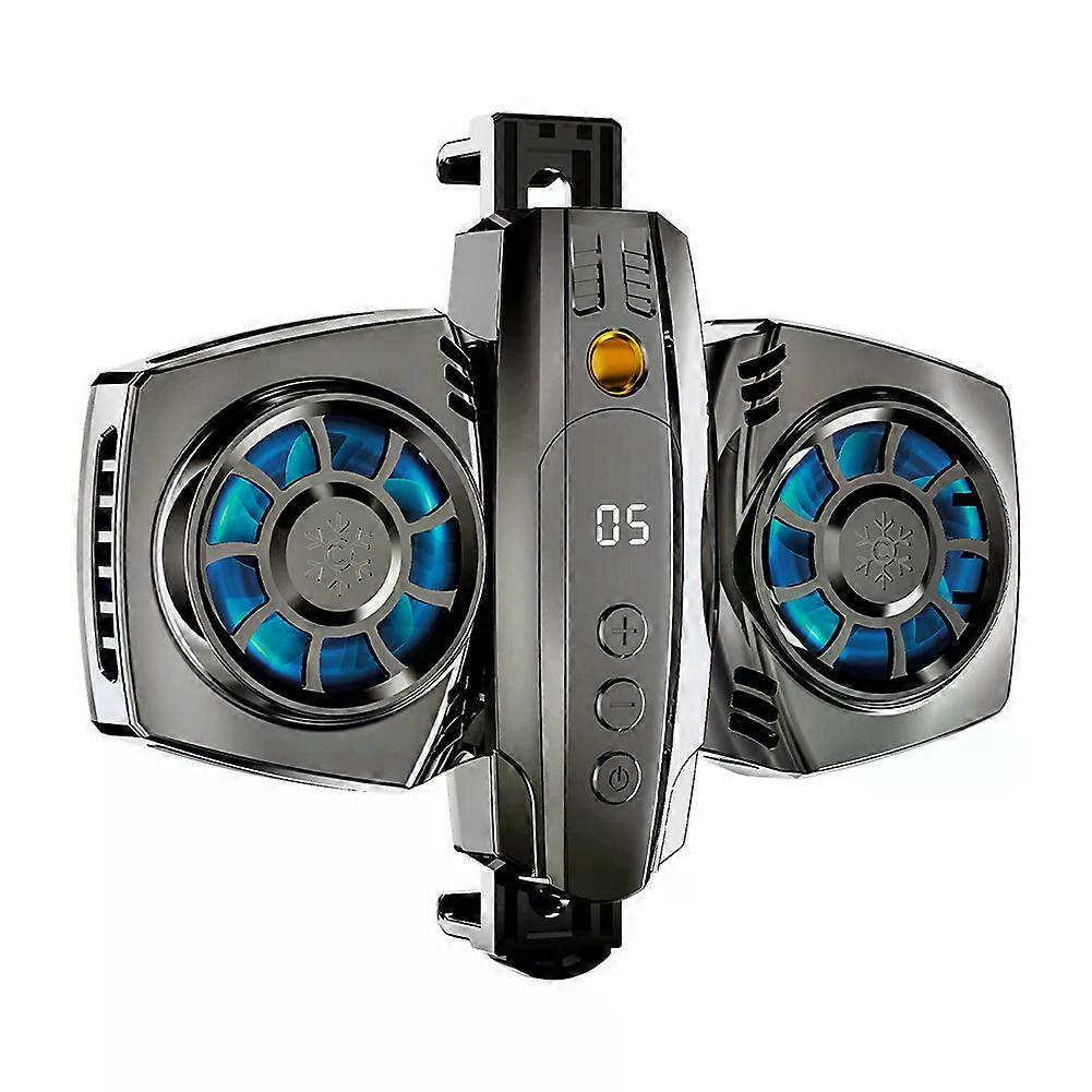 HG Mobile Phone Cooler Dual Rgb Cooling Fan Mobile Phone Cooler