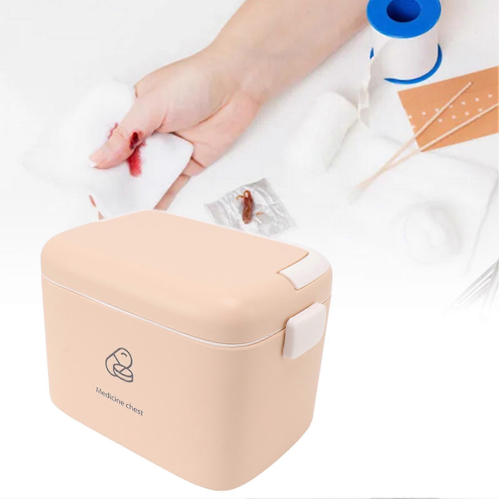 Large Medicine Storage Box Organizer Container Family Emergency Medicine Case with Removable Tray Type C 