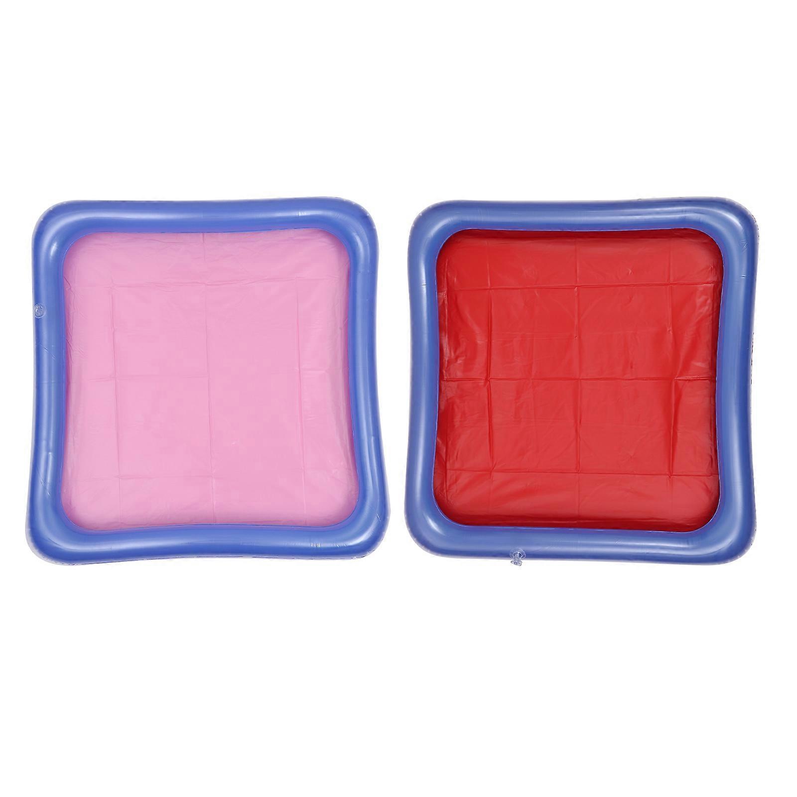 Inflatable Ice Trays for BBQ Party with Assorted Color 2 Pieces Portable Storage Use