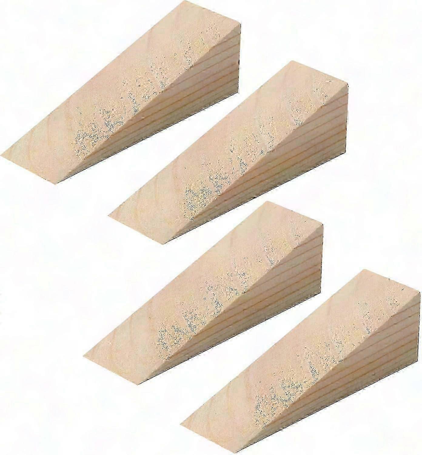 Solid Wood Door Stop Wedge for Security