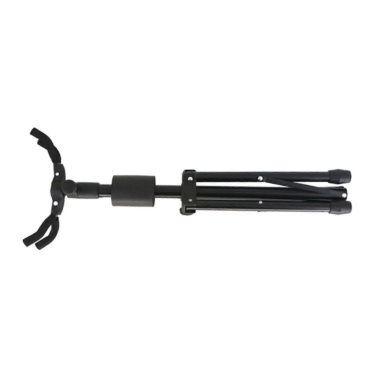 Hopfällbart gitarrstativ med 2 halshållare Justerbar golv gitarrhållare Bärbar musikinstrumentstativ Flerfärgad