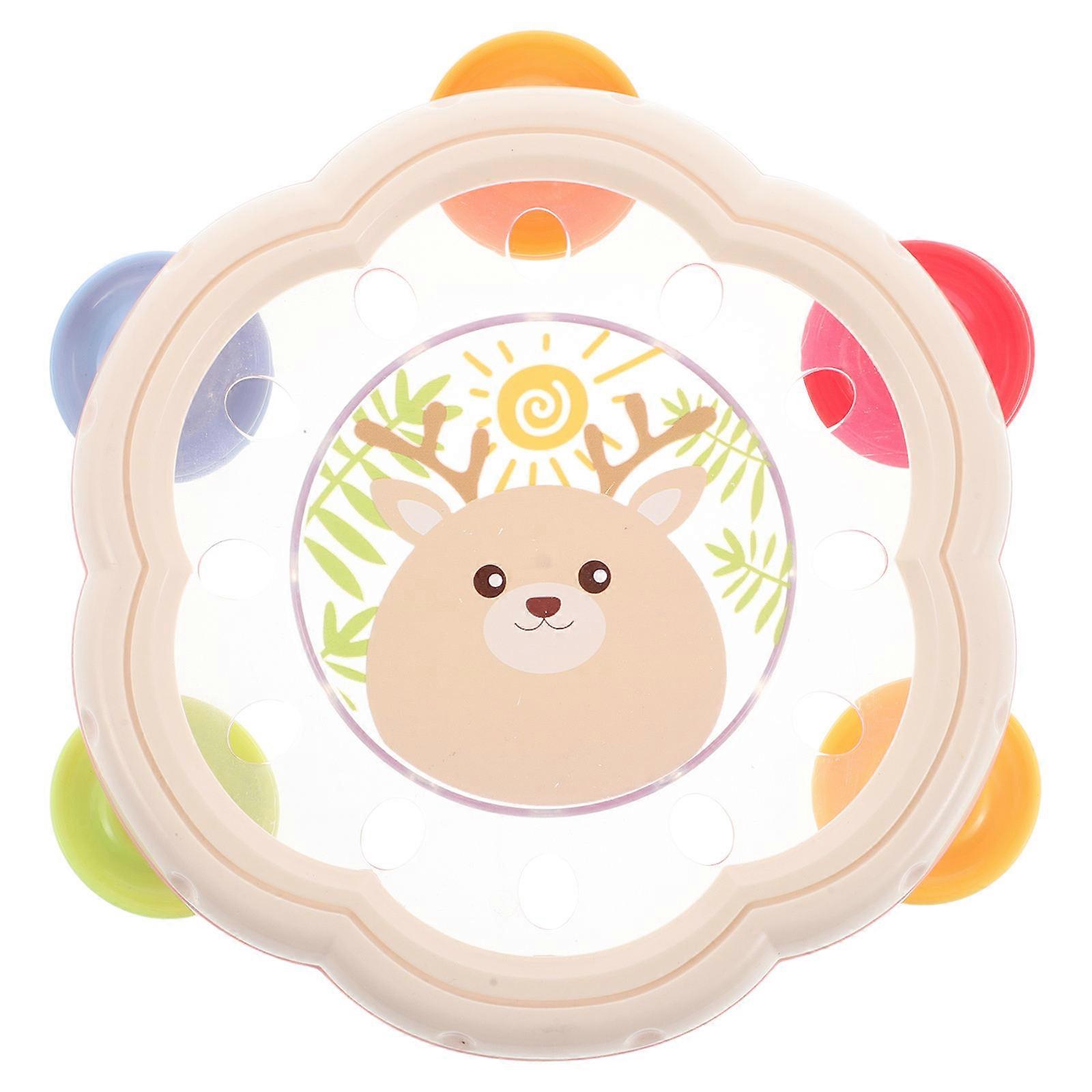 Toddler Tambourine Handheld Mini Percussion Instrument Plastic Safe Material Versatile Use 1Set