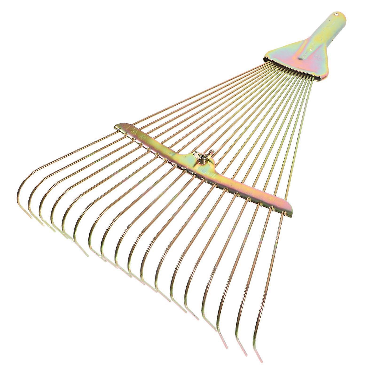 Garden Soil Leaves Rake Foldable Lawn Rake for Leaves and Grass 1 Set Garden Agricultural Tool