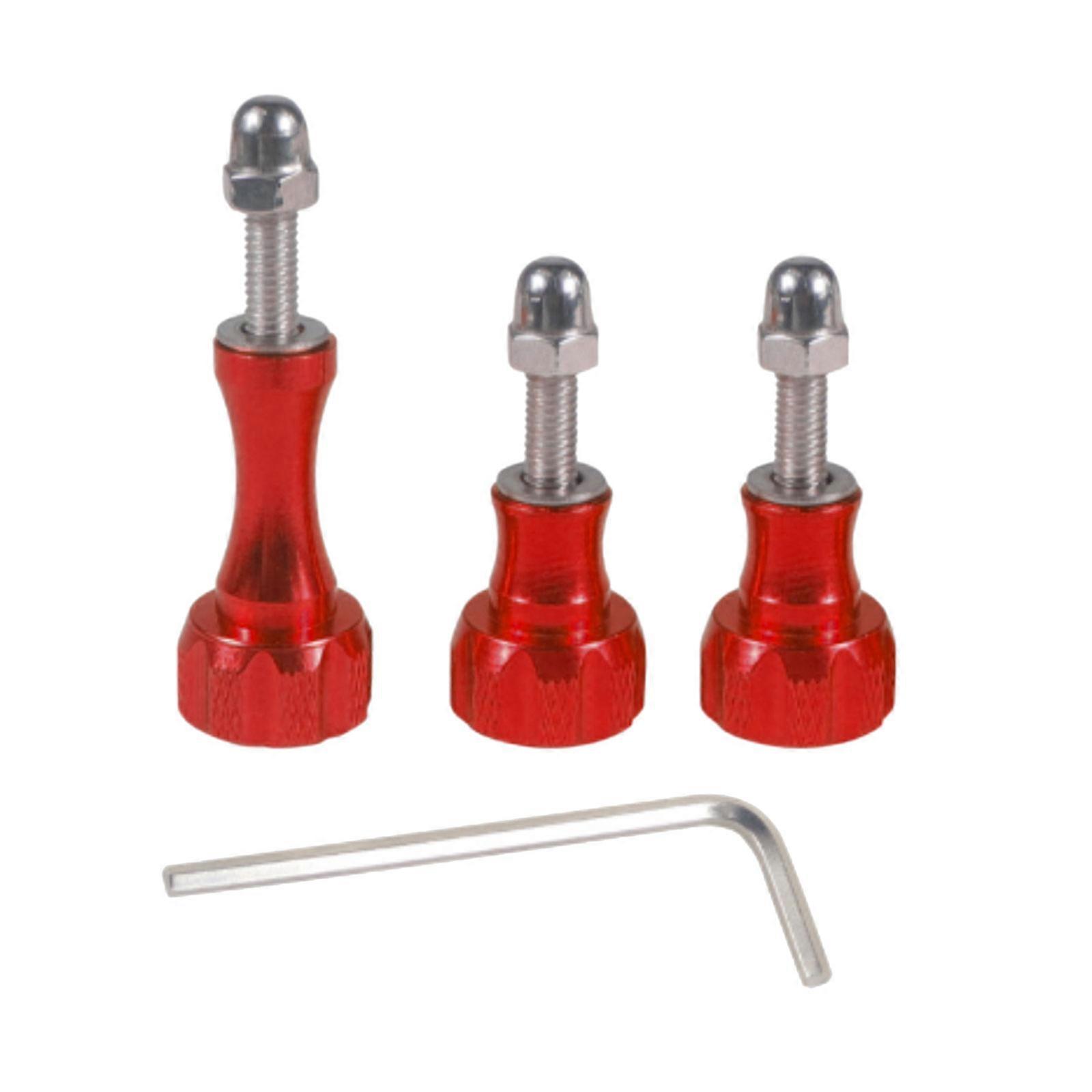 Pack of 4 Sturdy Metal and ABS Materials Thumbscrews In Vibranting Color Accessory With Camer Device Daily Casual Use Red