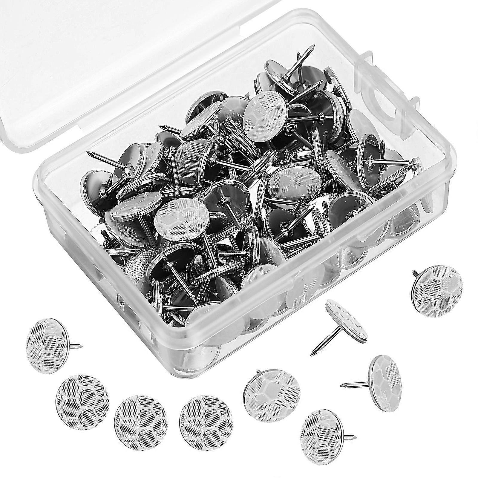 Reflective Tacks for Trail Marking Bright Push Pins for Hiking, Hunting & Outdoor Use High Visibility Markers for Multiple Applications