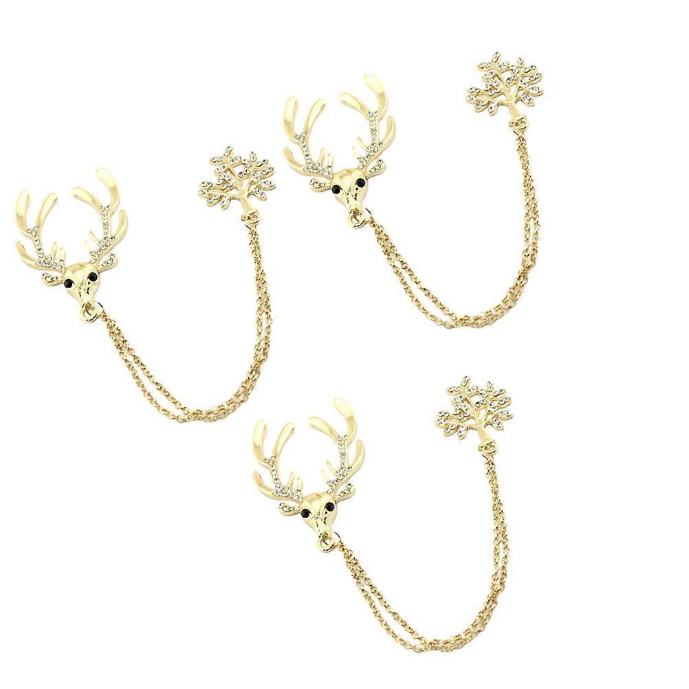 Delicate Golden Tassel Phone Case Decoration Made of Durable Alloy for Stylish DIY PHONE SHELL ACCESSORIES 3Pcs