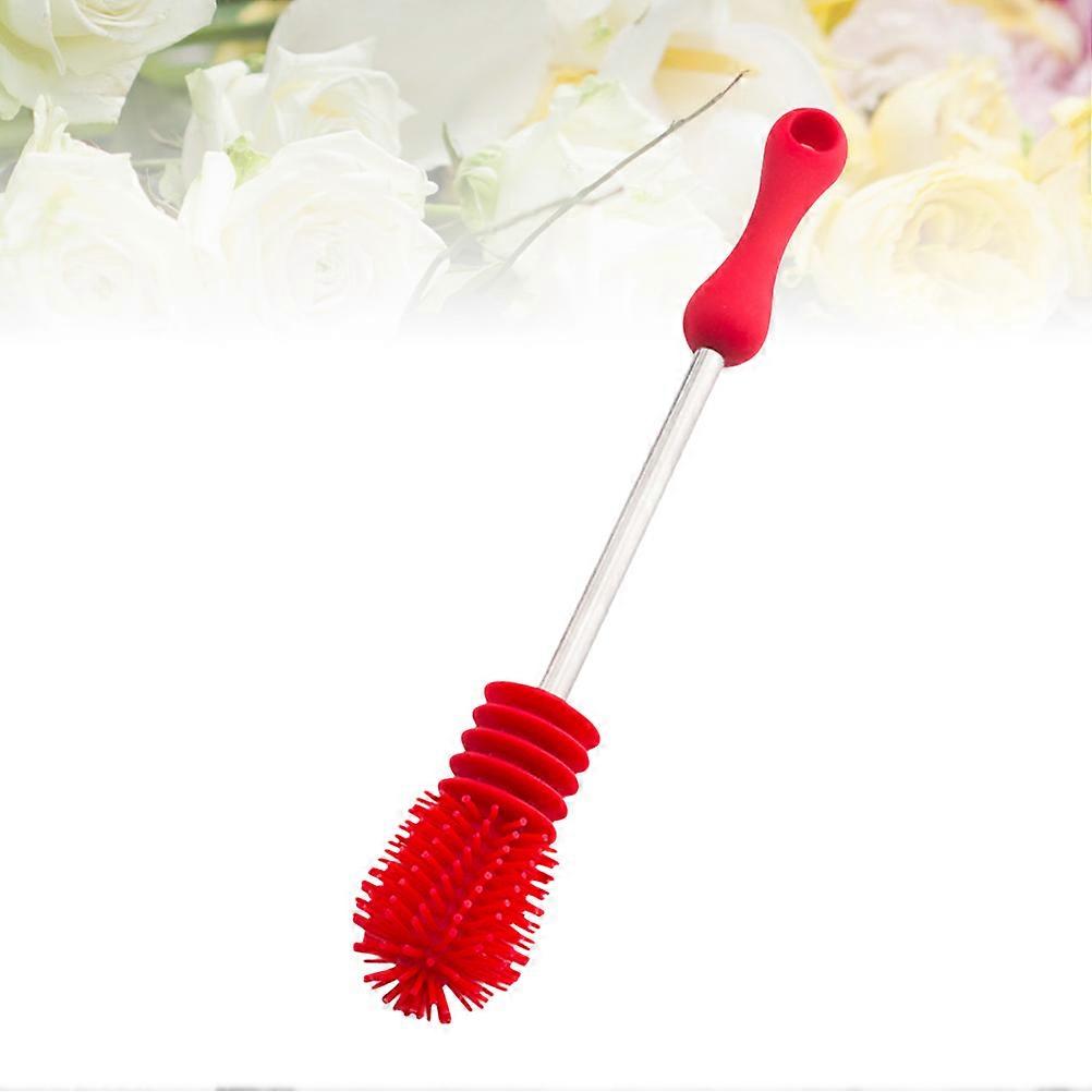 Silicone Bottle Cleaning Brush with Stainless Steel Flexible Ergonomic Handle Removable Head for