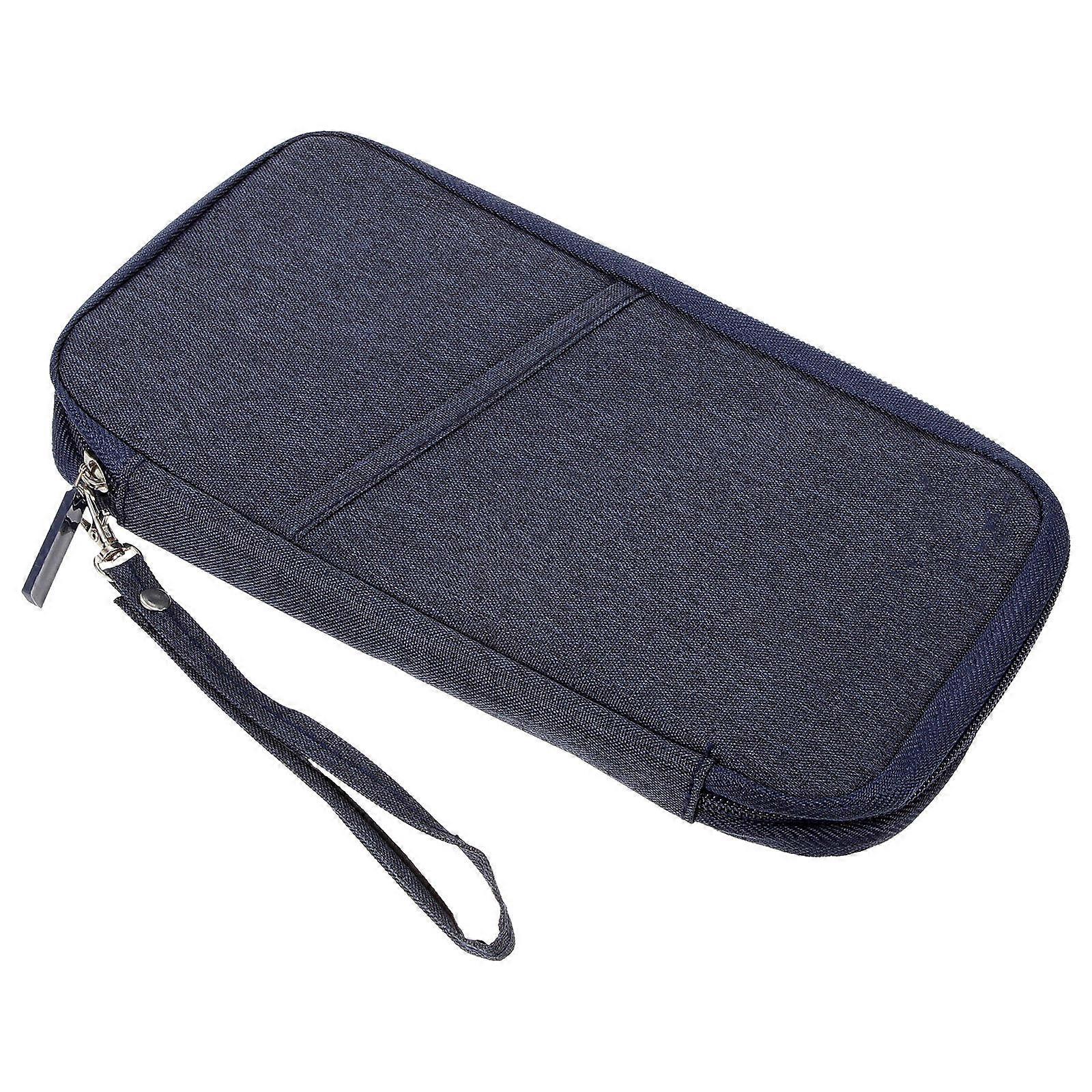 Document Storage Rectangular Travel Document Organizer Passport Wallet Holder Polyester Waterproof 1Pcs