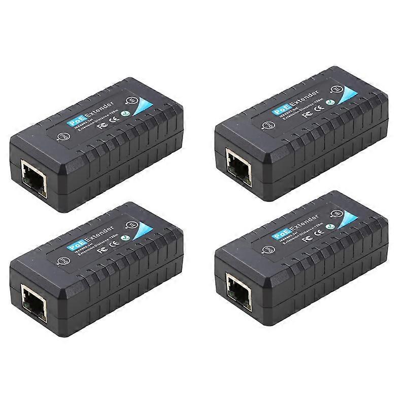4X 1 Port POE Extender 10/100Mbps with IEEE 802.3Af Standard Input / Output for IP Camera Transmissi