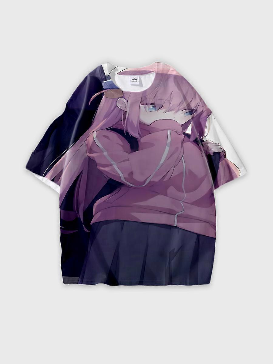 T-shirt round neck Cartoon Pattern loose short sleeve C404