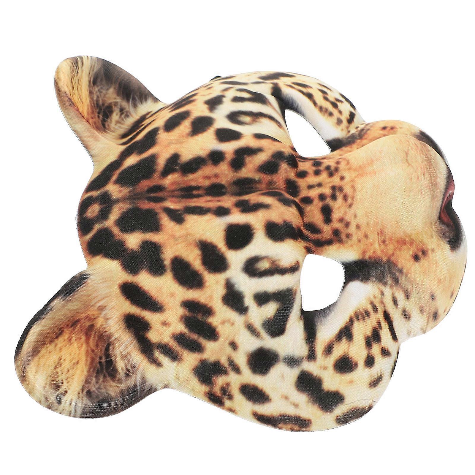 Leopard Half Face Eva Costume Accessory for Cosplay, Halloween, and Carnival Festivals – Elegant & Funny Design with Elastic Band for Party