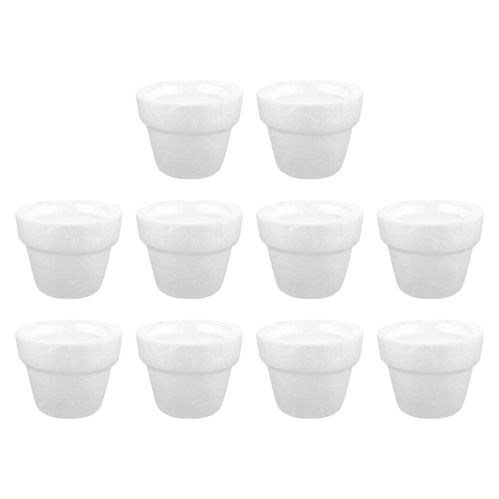 10Pcs Simple DIY Flowerpot Accessory For Children And DIY Enthusiasts In White Color For Home And Office Decoration