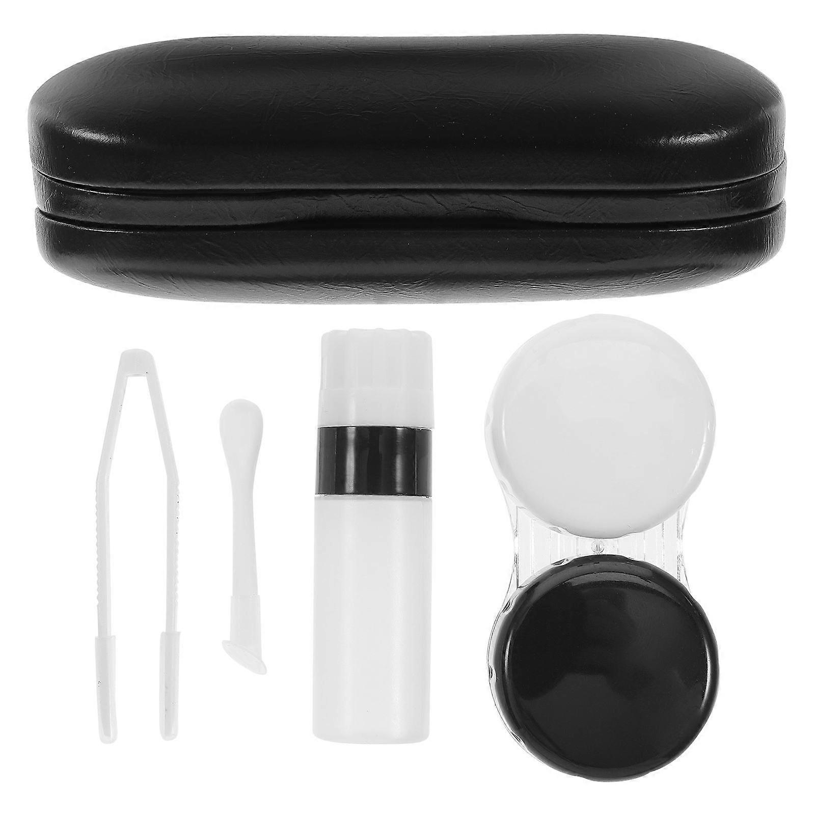 Portable Glasses Case Assorted Color PU Leather Material 15.70X7.40X4.10CM Protective Travel Accessory 1 Set