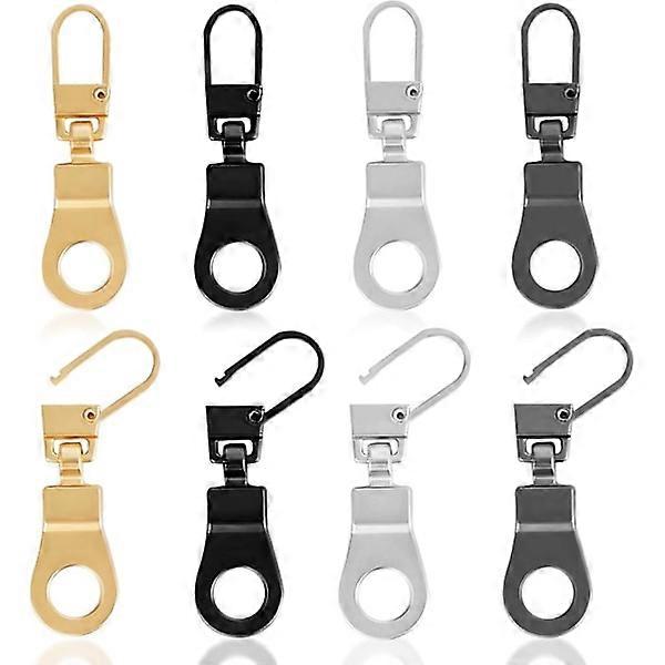 Set of 8 Metal Zipper Pulls Detachable Zipper Pulls for Backpack Zipper Repair