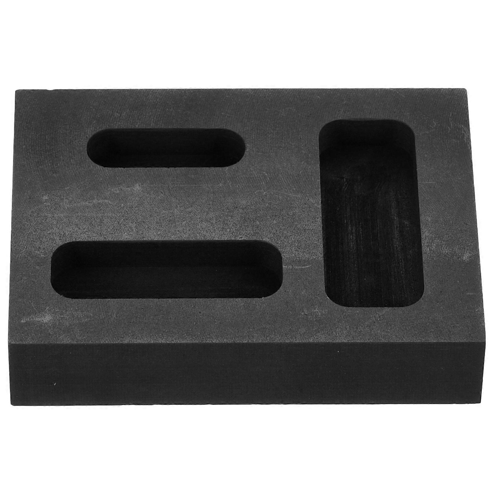 Graphite Casting Mold with 3 Holes for DIY Metal Projects Black Color Excellent Heat Transfer Properties