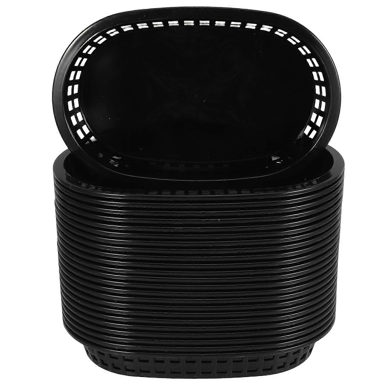 Black Storage Basket for Snacks and Fries Suitable for Home Restaurant Use