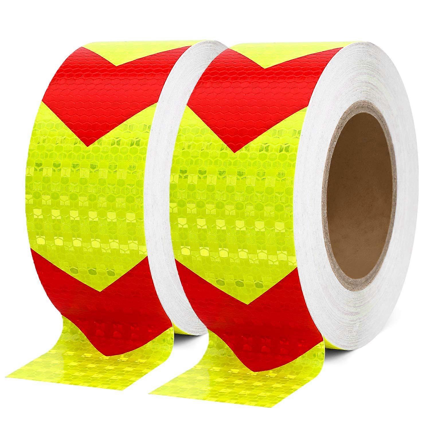 2 pcs Arrow Reflective Safety Tape Caution Reflector Waterproof