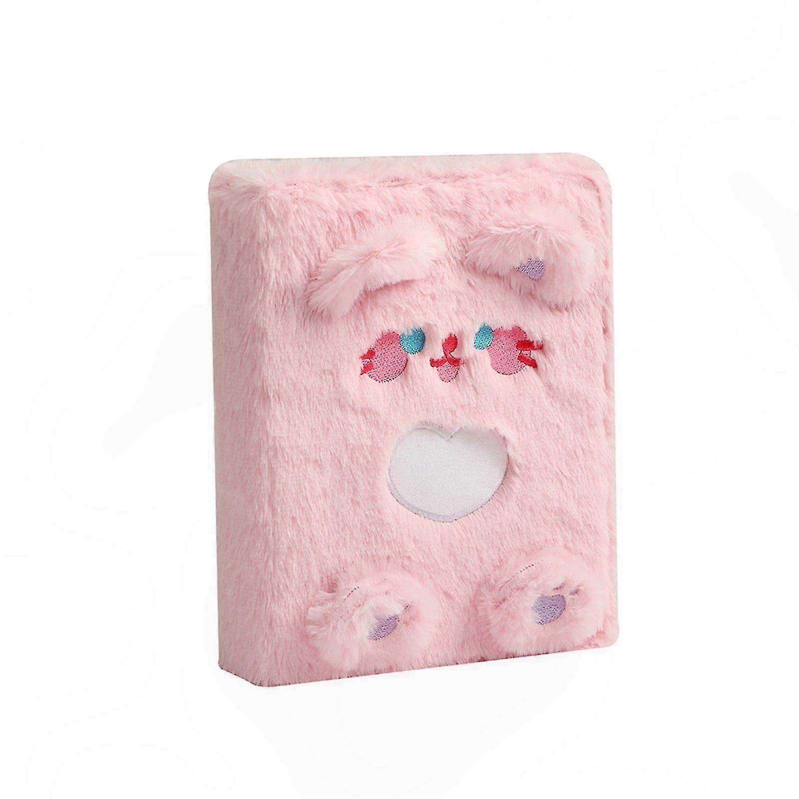 Cute A5 Plush Photo Album Soft Portable Binder with Refillable Sleeves for Collectible Cards