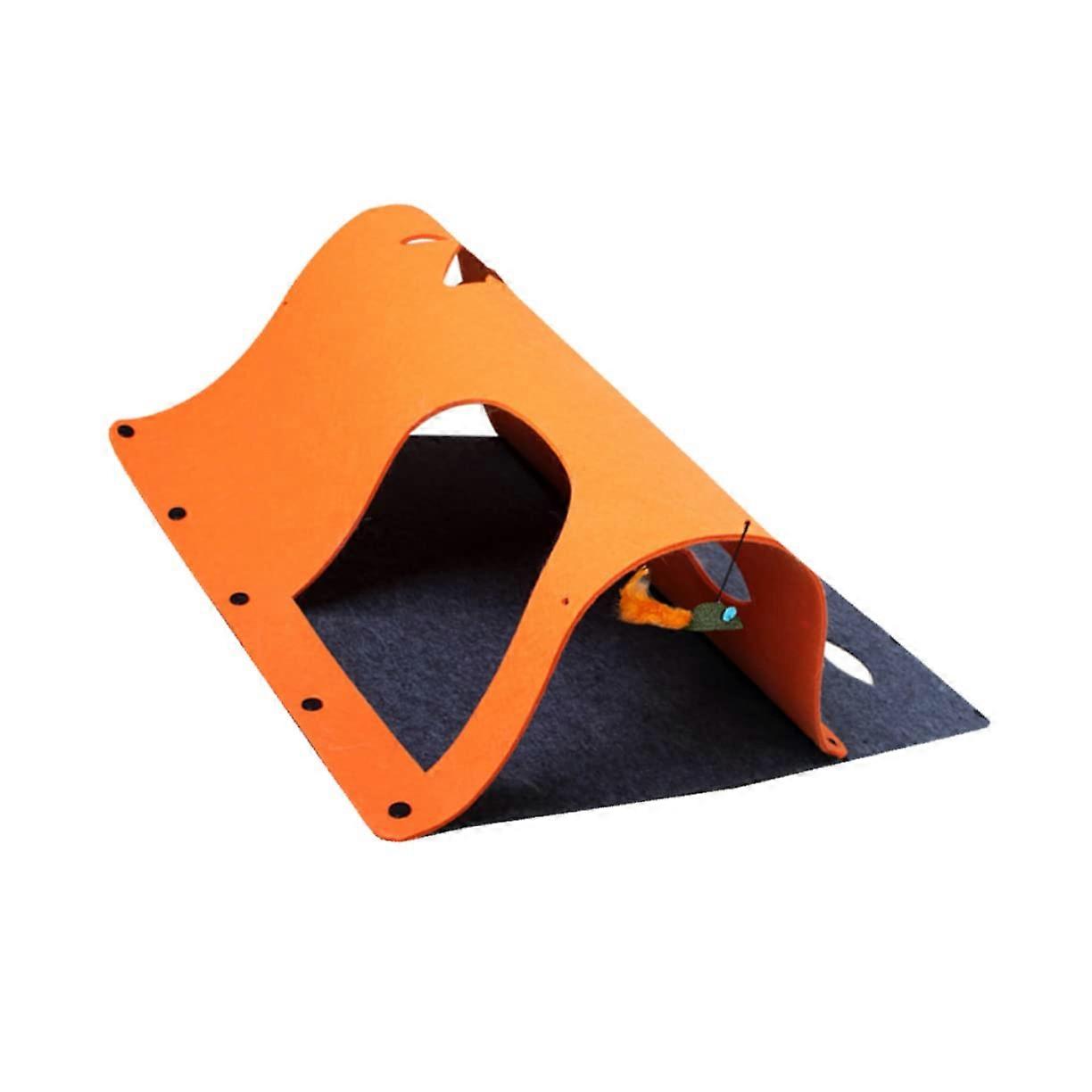 1 Piece Multifunctional Cat Tunnel Made of Durable Material Orange Versatile and Combinable for Retreat for Cats
