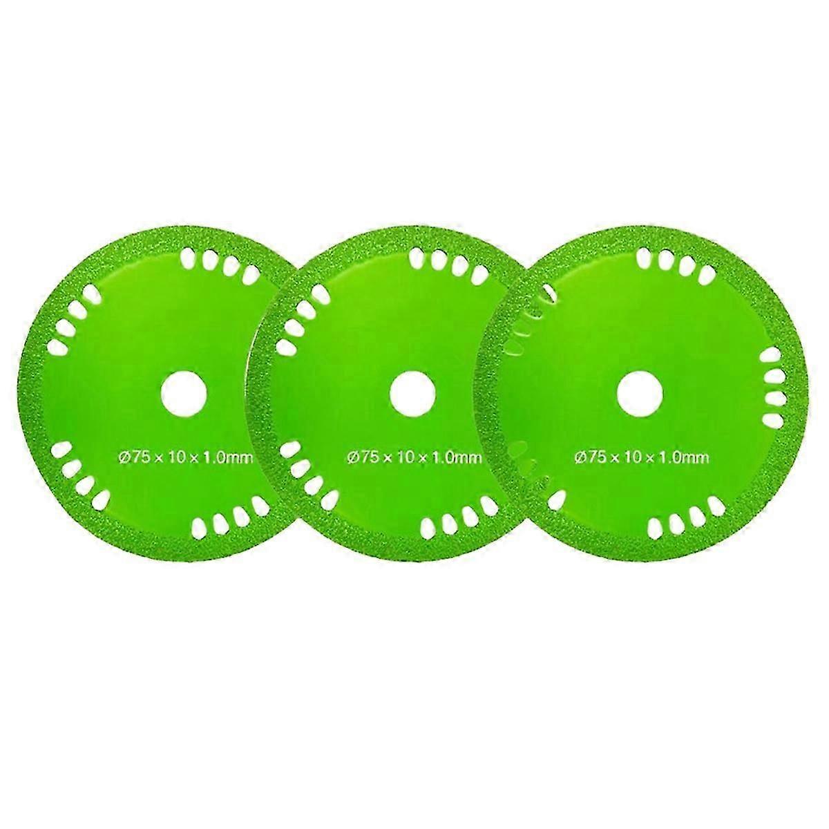 قرص طحن بلاطة الصخور 2.95 بوصة قرص قطع الزجاج لطاحونة الزاوية ، 0.04 بوصة رقيقة جدا 3 قطع
