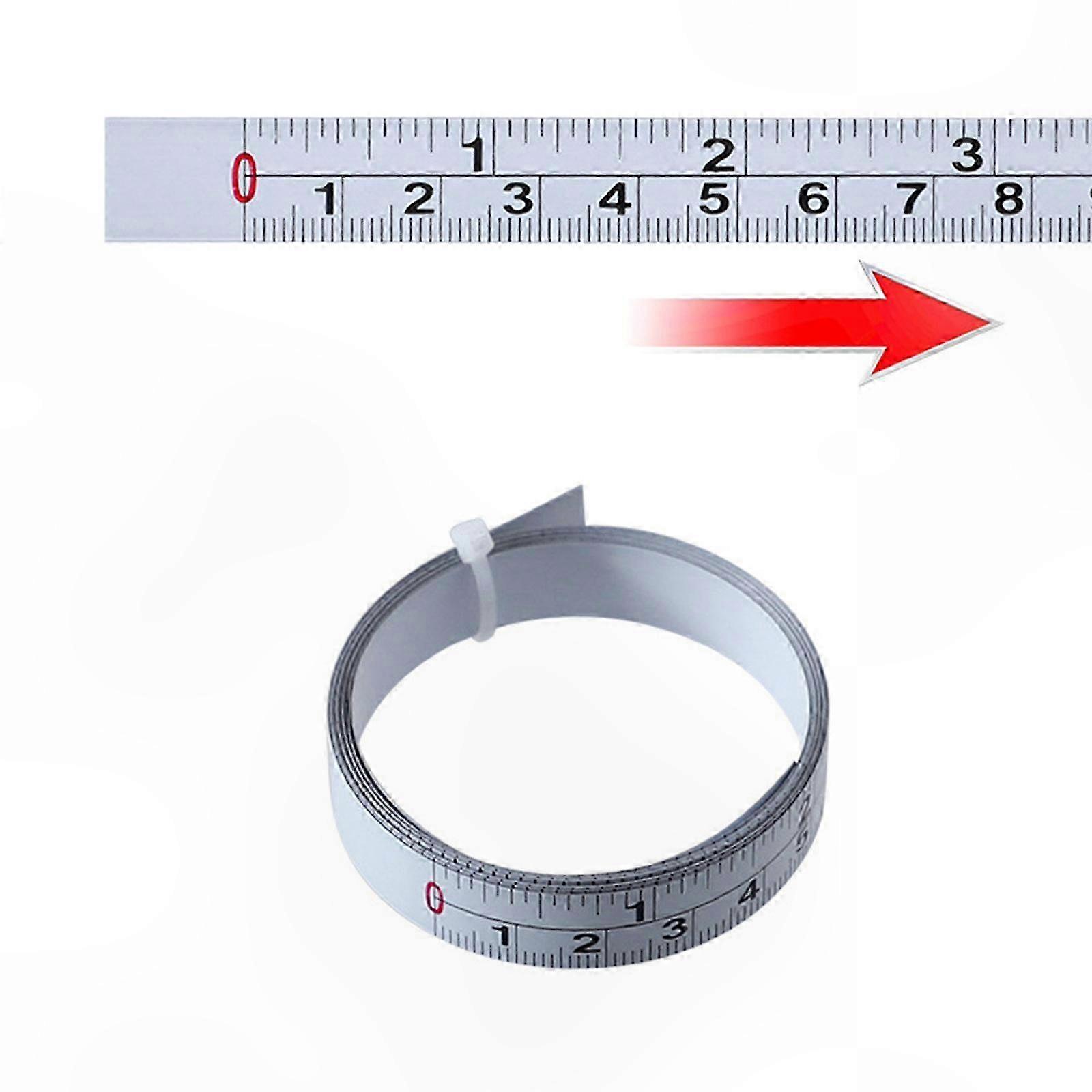 1m/2m Measuring Tape Workbench Ruler Self-Adhesive Tape Measure Inch & Metric Double Scale Miter Saw Track Tape Measure