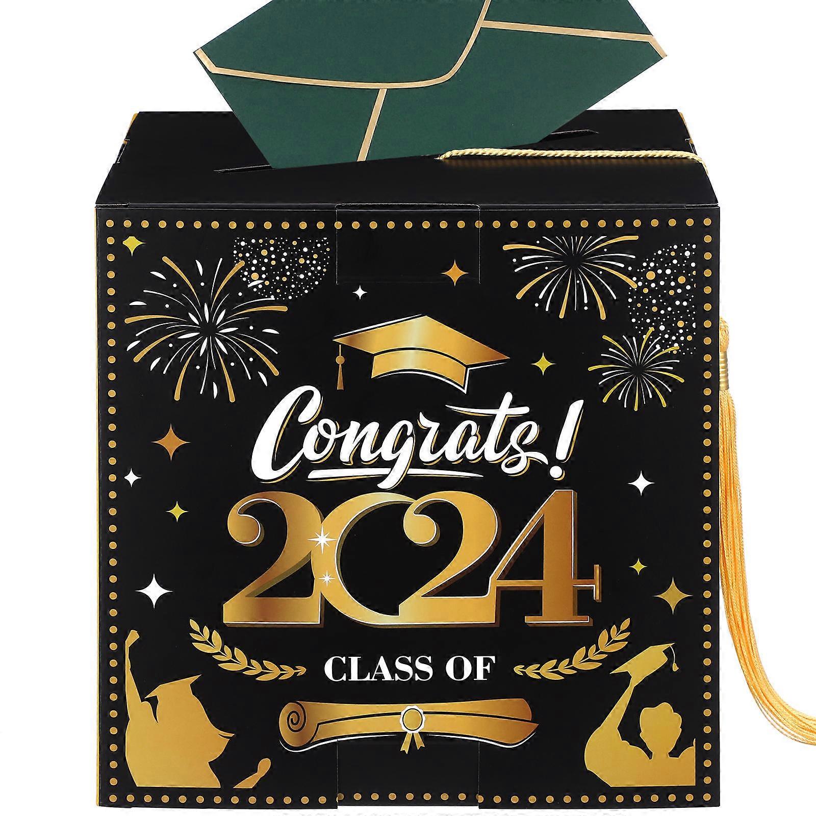 Graduation Party Box Graduation Box Holder Card Collection Multi Color Design 1 Set