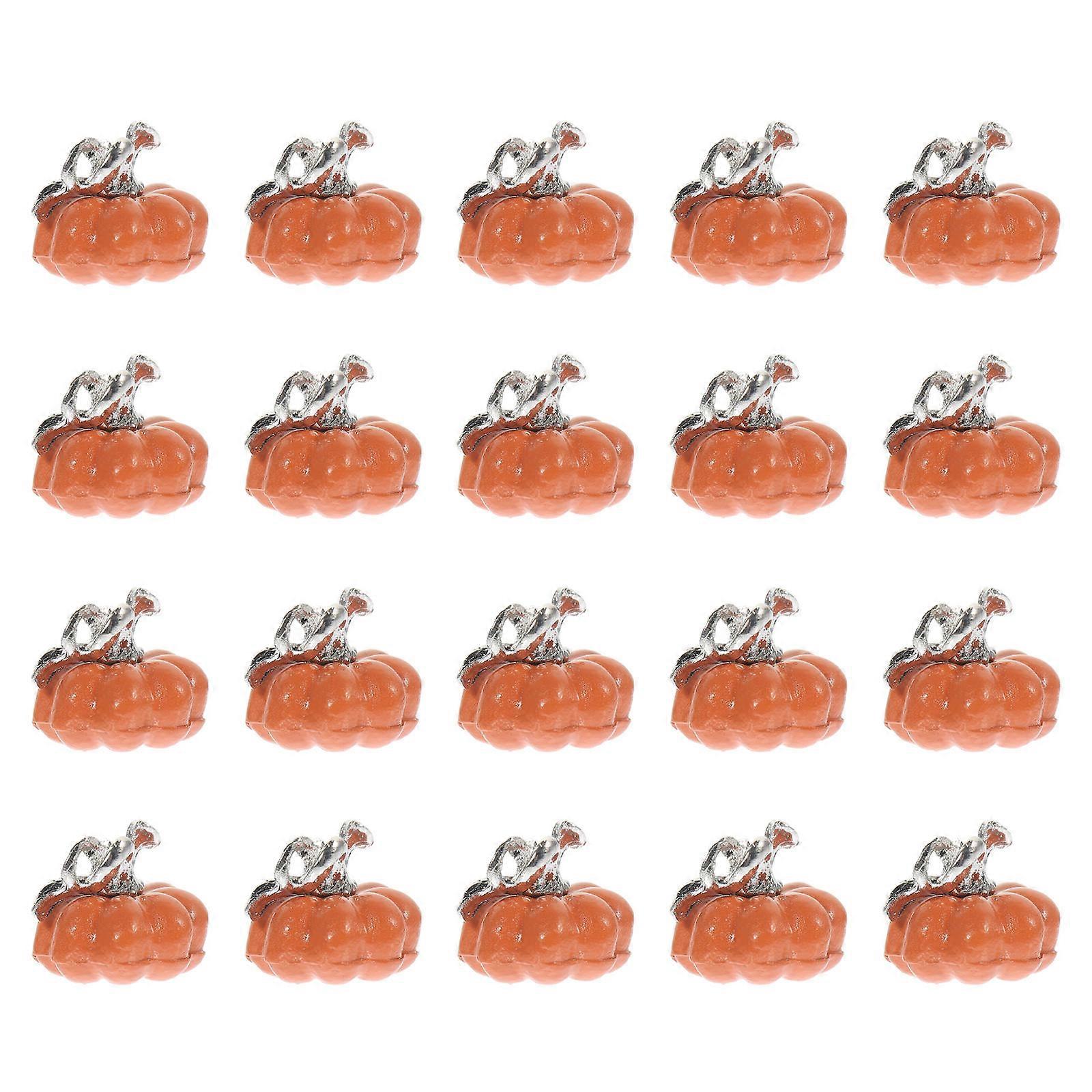 Jewelry Component 20Pcs Stylish Orange Pumpkin Charms For Halloween Crafts Designed For DIY Enthusiasts And