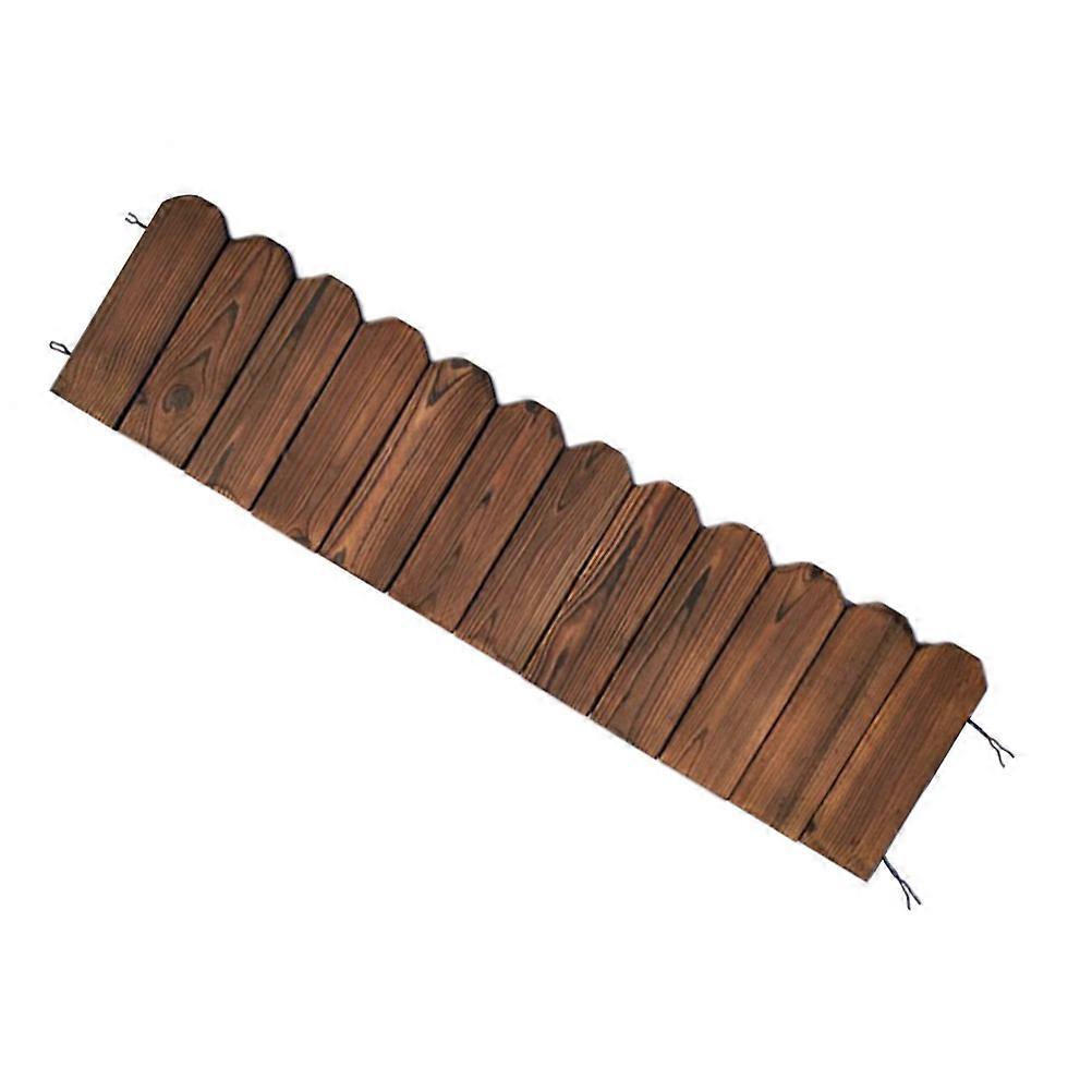 Zahradní okraj Dřevěný plot pro venkovní zahradu Hnědý dekorativní plot 1 sada