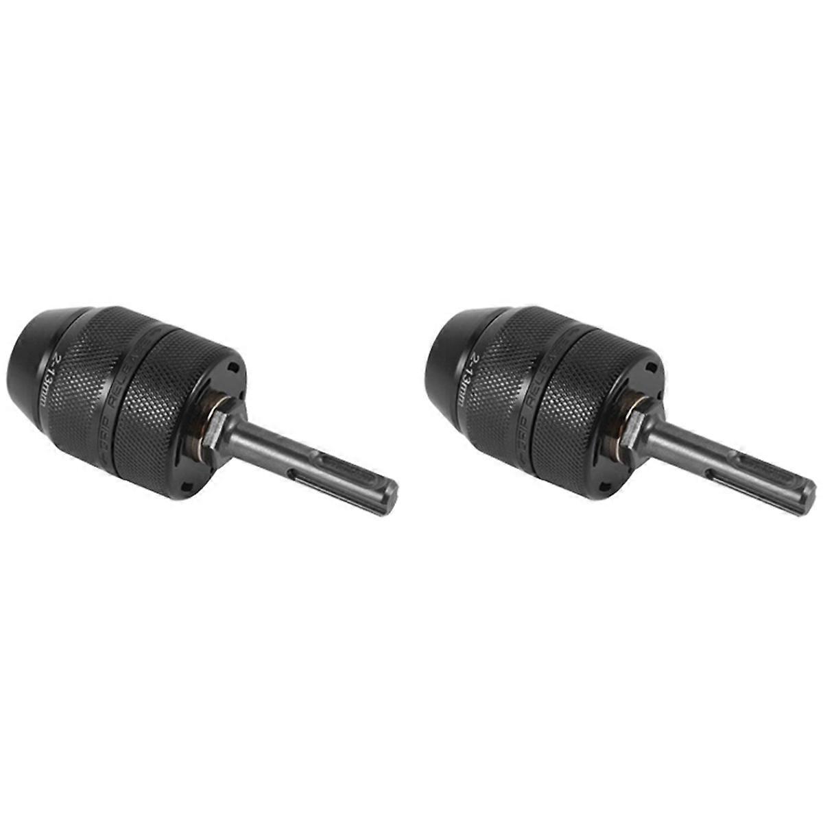2X Keyless Drill Chuck Adapter,2-13mm 1/2-20UNF Mount Heavy Duty Professional Converter Tool with SD