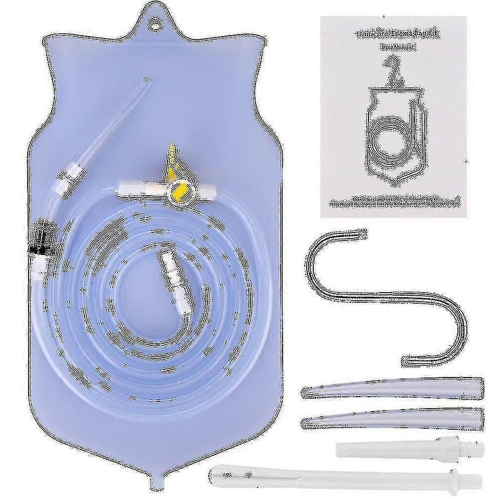 2l Non toxic Enema Bucket Kit For Colon Cleansing Reusable Medical Grade Silicone Tube Detox Enema K