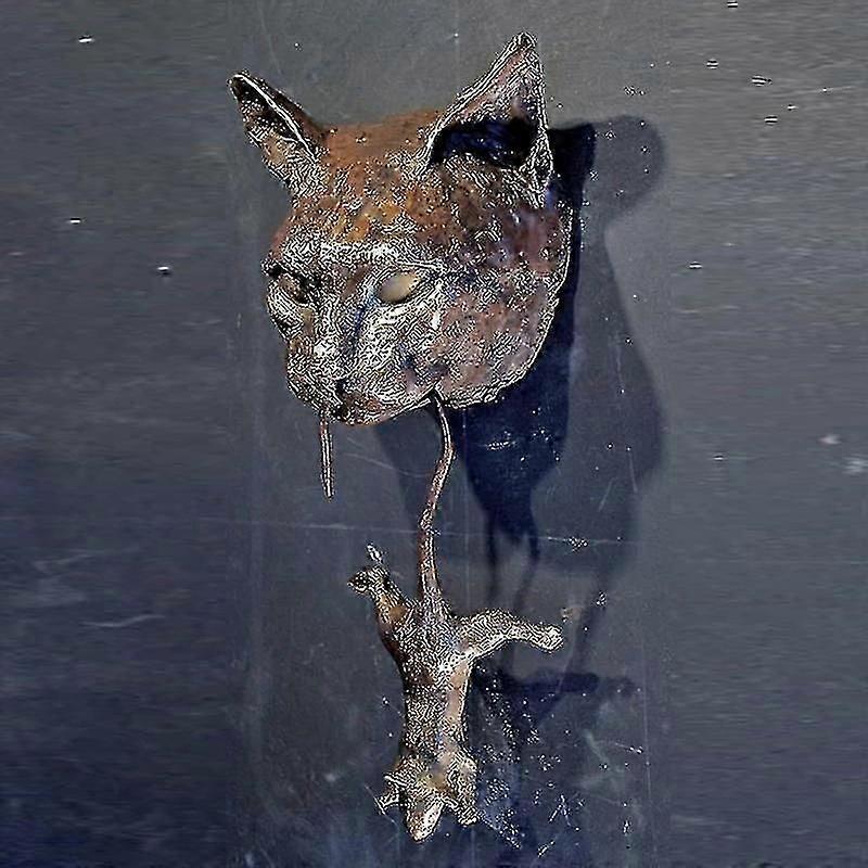 Cat And Mouse Wall Hangings Cat Door Knocker Sculpture Front Door Decor Handmade