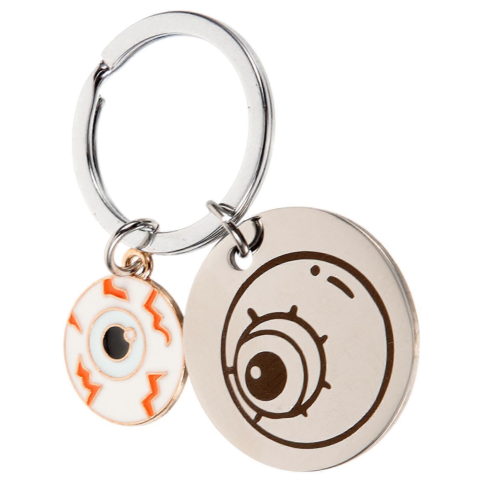 Halloween Eyeball Key Chain Pendant – Lightweight & Durable Key Hanging Ornament for Bags and Decorations