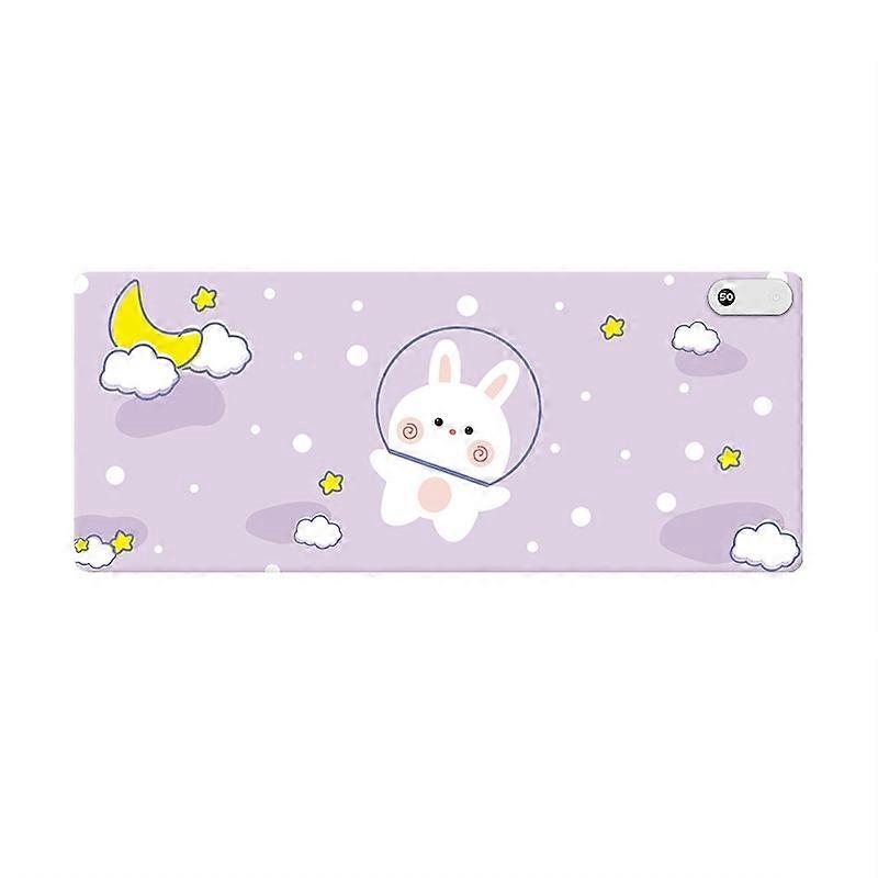 Smart Timing Heating Mouse Pad, Style:Rabbit 80x33cm Rabbit 80x33cm