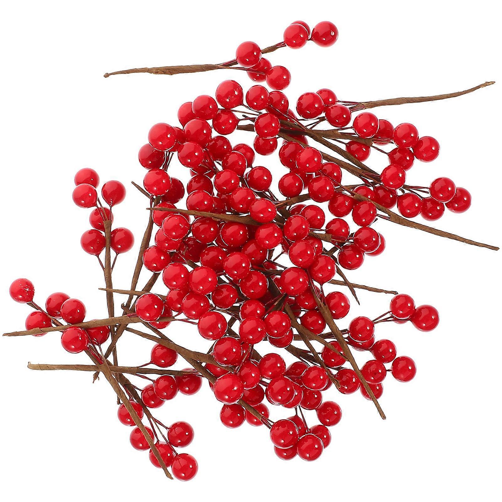Fake Berries 30Pcs Great For Enhancing Christmas Party Atmosphere In Red Ideal For Festive DIY Projects