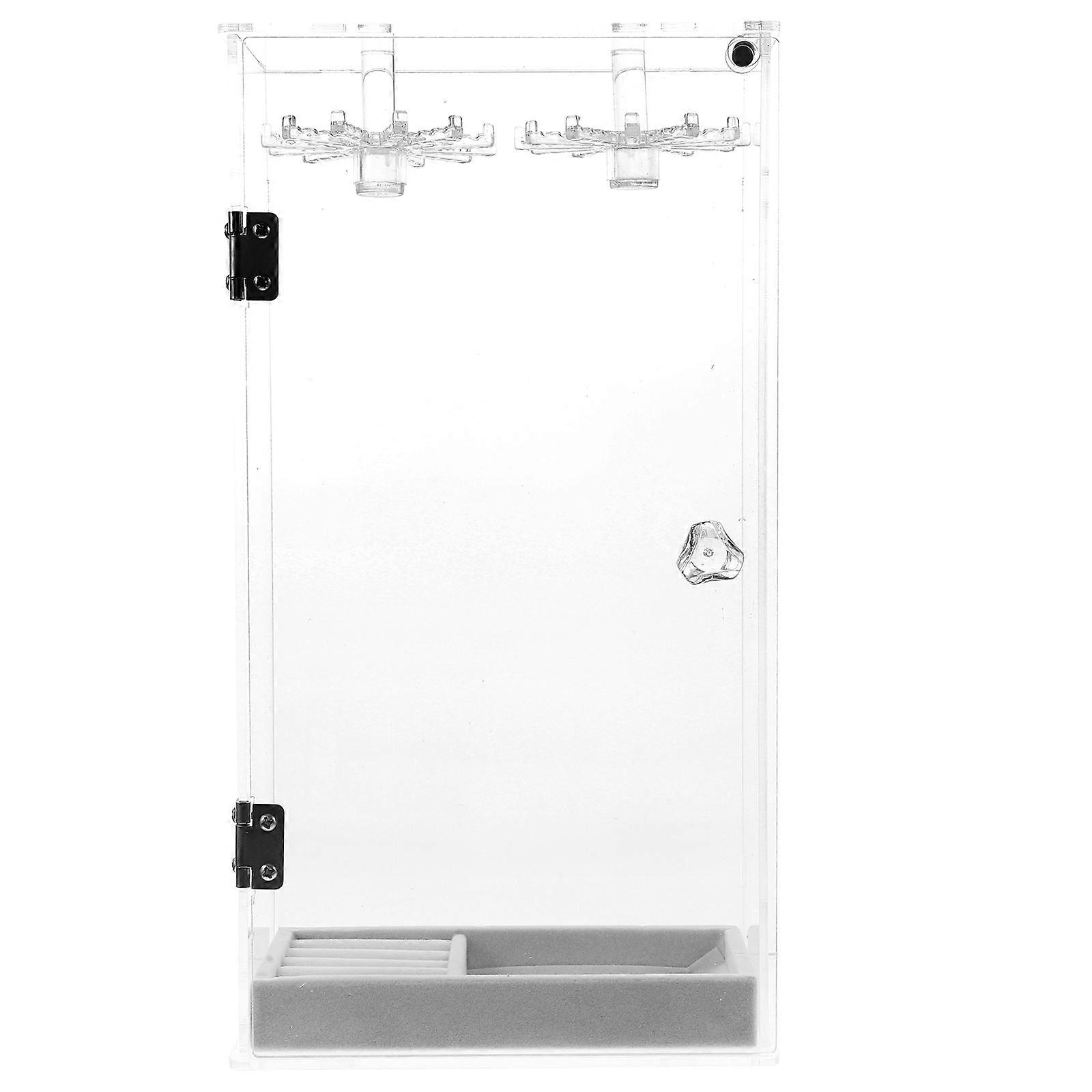 Transparent Acrylic Necklace Holder with 24 Hooks Rotating Design for Jewelry Storage and