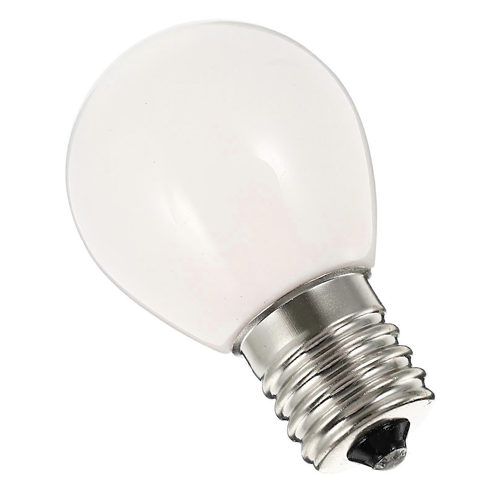 Household Light Bulb E17 Glass Bulb Indoor Decorative Lighting White Round Replacement 1Pack