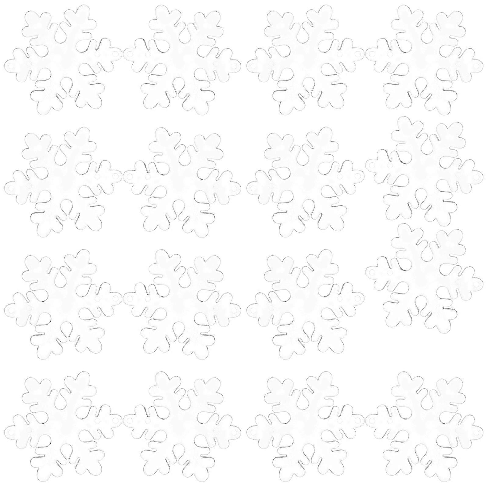100pcs Acrylic Snowflake Christmas Ornaments – Reusable Transparent Tree Decorations for Winter Holidays, Parties & Home