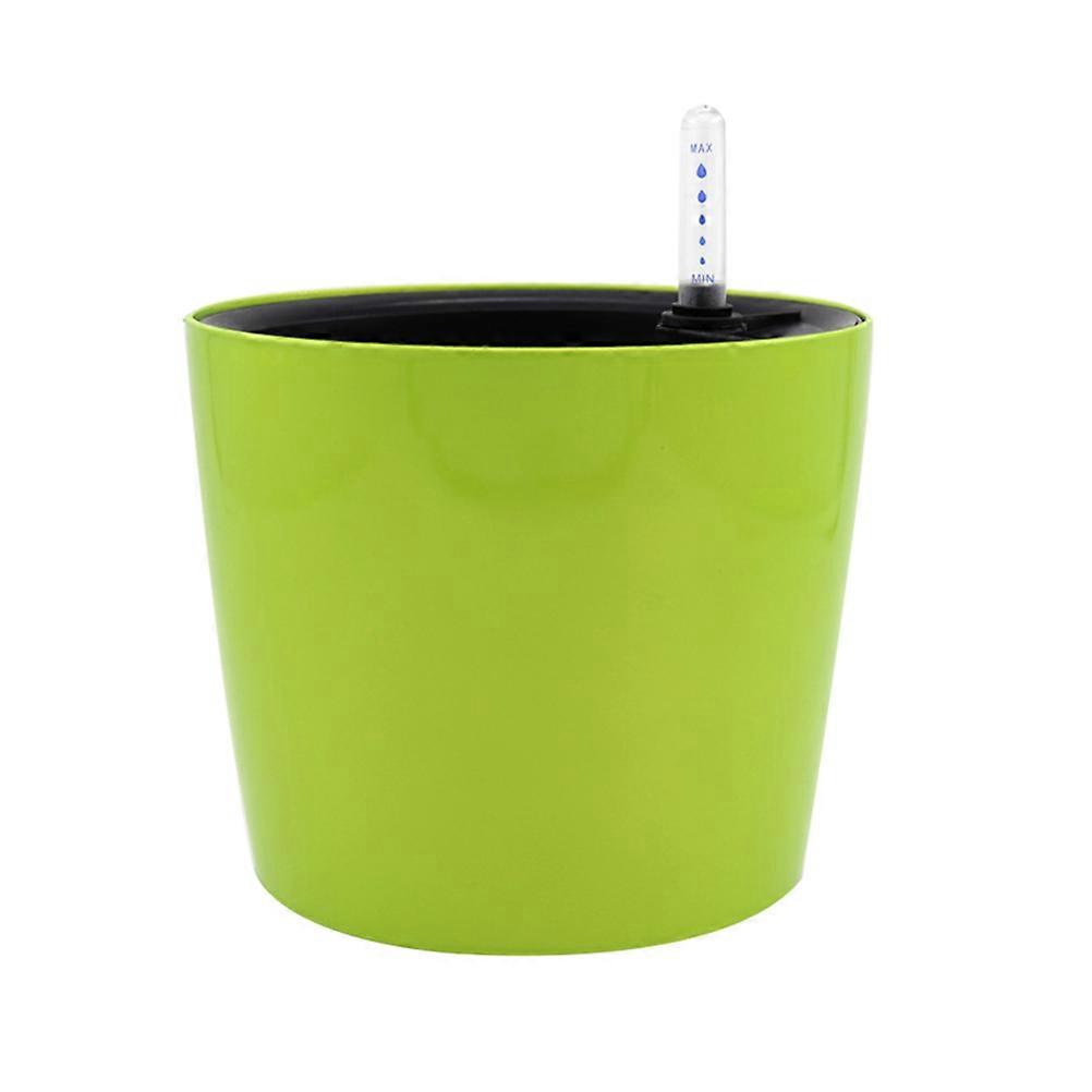 Self Watering Round Plastic Planter with Water Level Display for Easy Plant Care