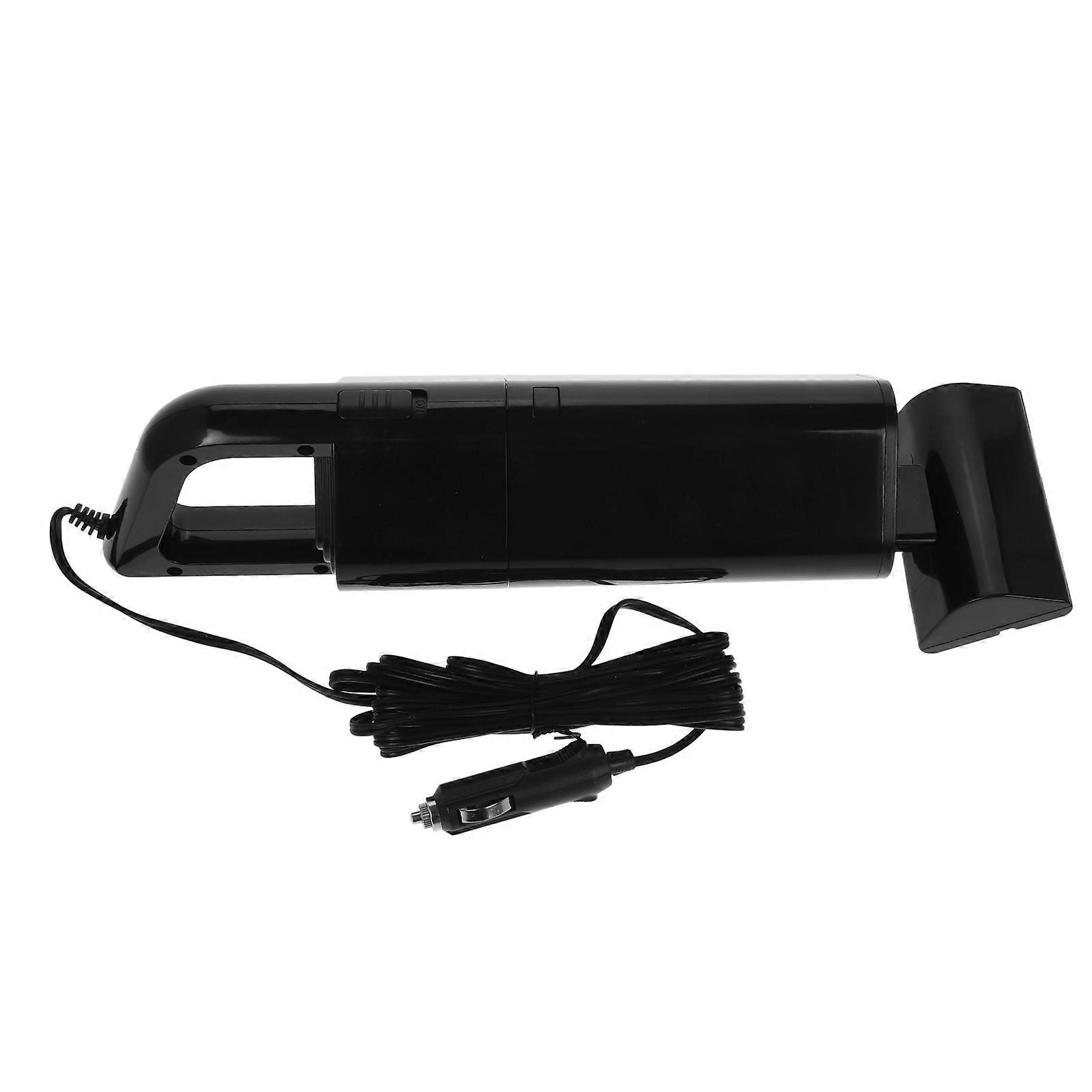 Handheld Car Vacuum Cleaner with Powerful 120W Motor for Dry and Wet Cleaning in Car Black ABS